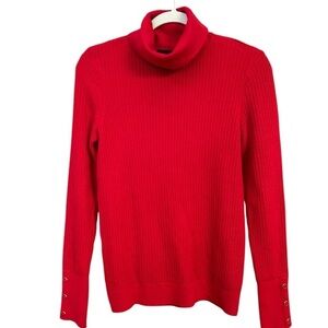 Like NewTalbots Red Turtleneck Sweater, Large